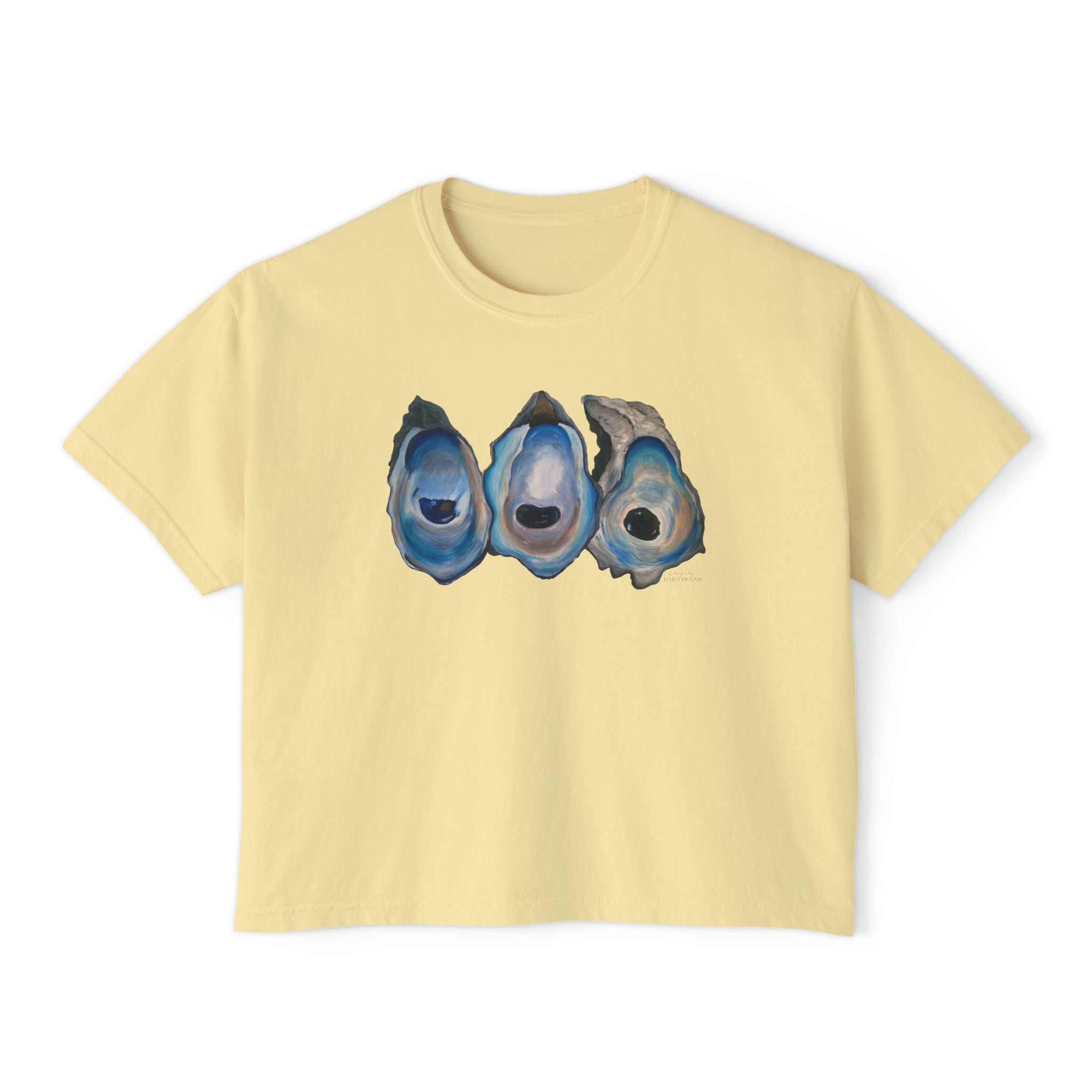 Oyster Shell Women's Boxy Tee (Comfort Color)