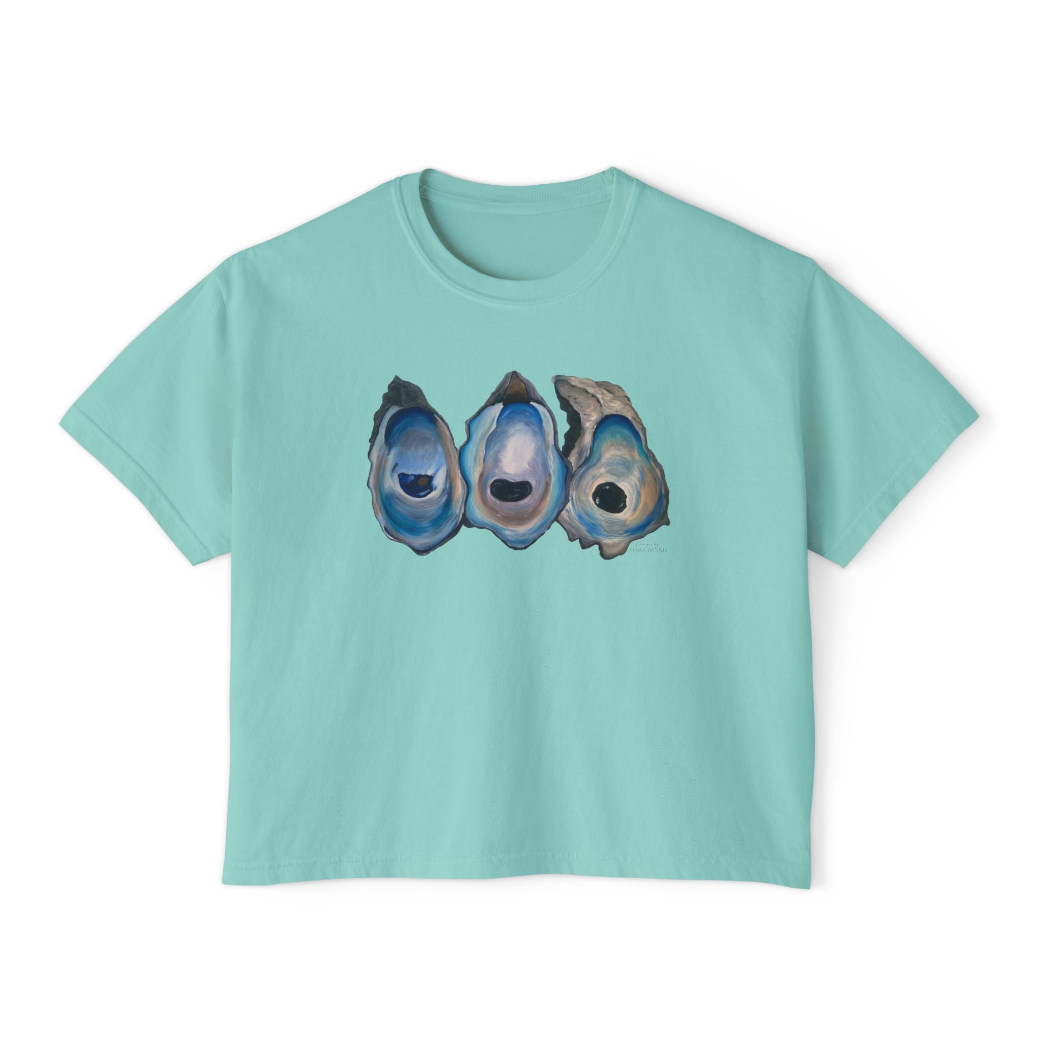 Oyster Shell Women's Boxy Tee (Comfort Color)