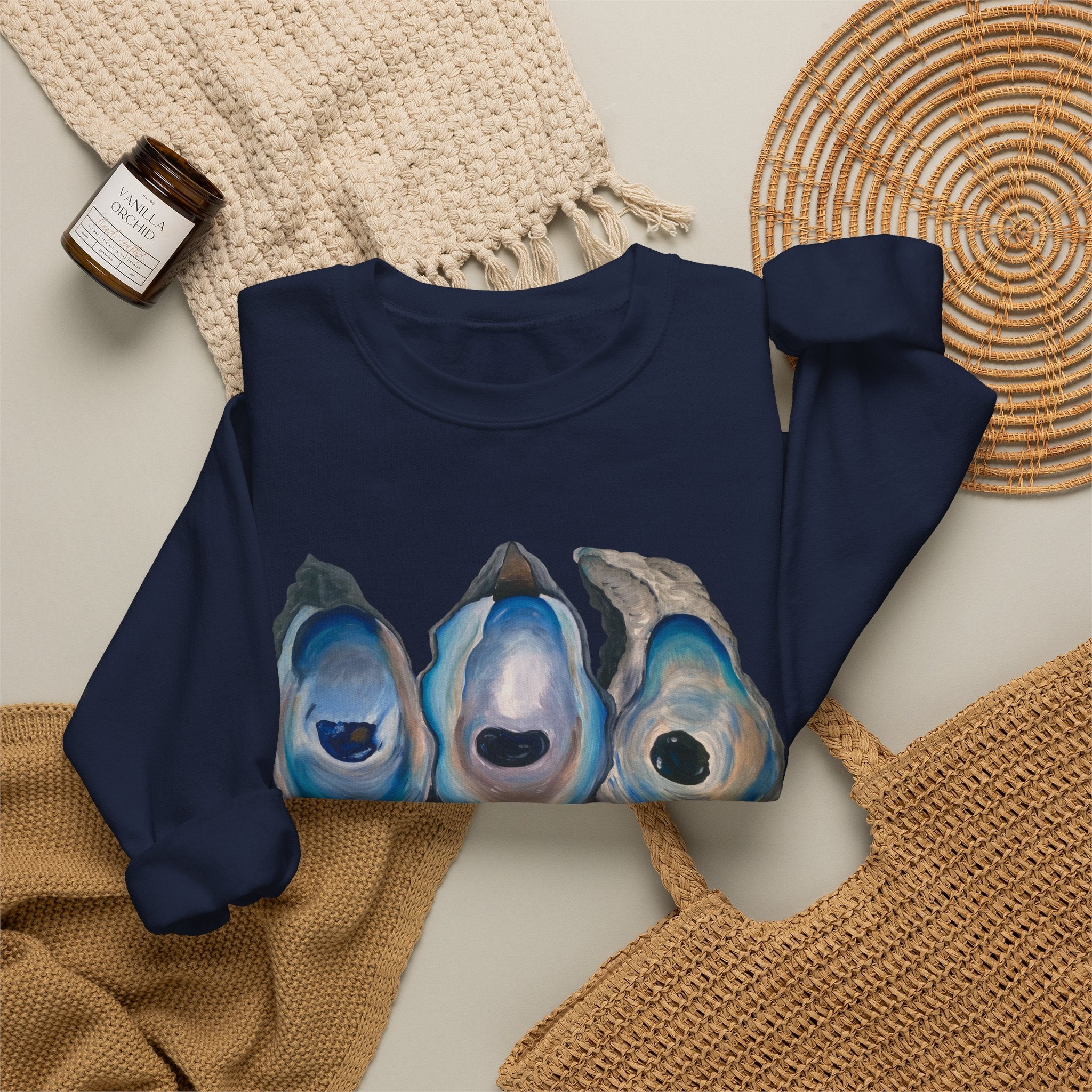 Oyster Shell Trio Crewneck Sweatshirt
