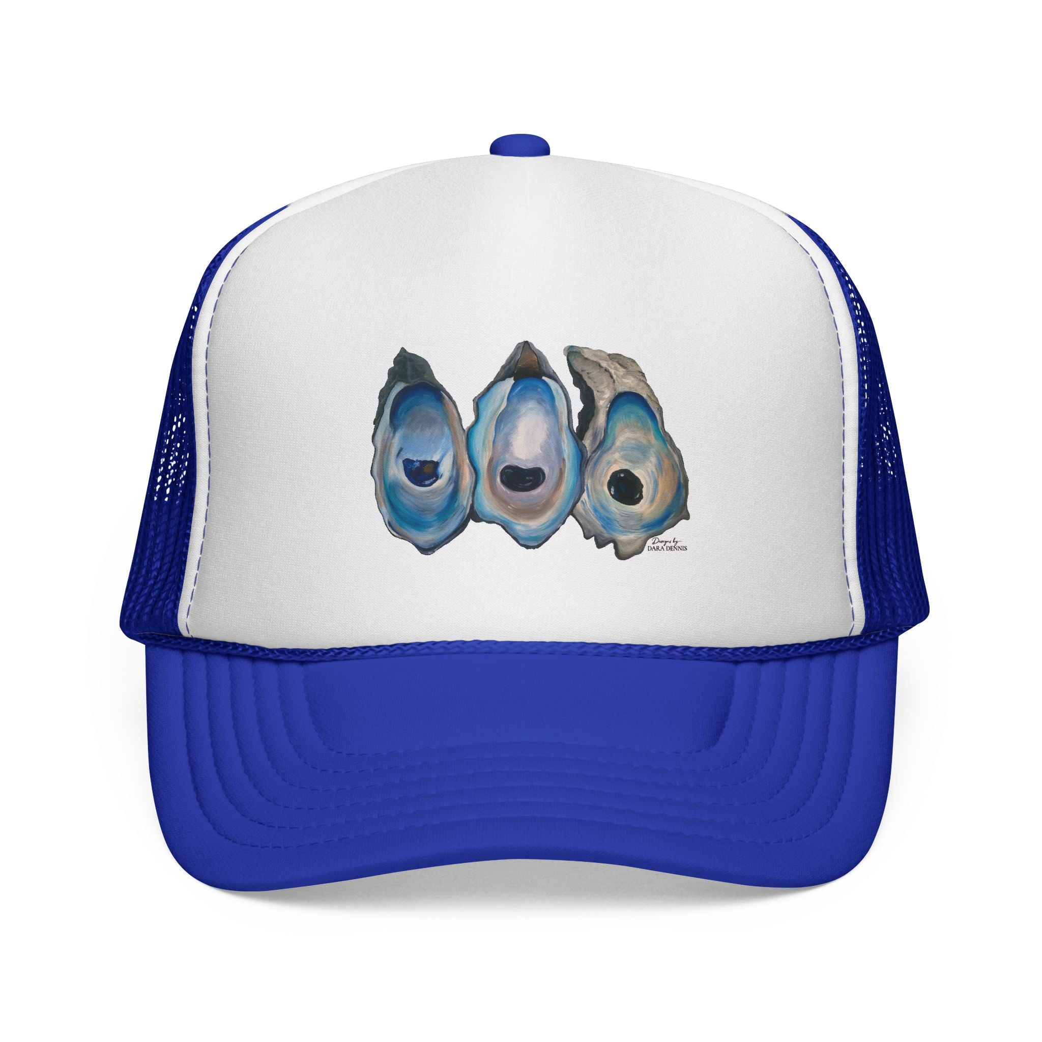Oyster Shell Trucker Hat – Coastal Beachy Cap for Seafood Lovers