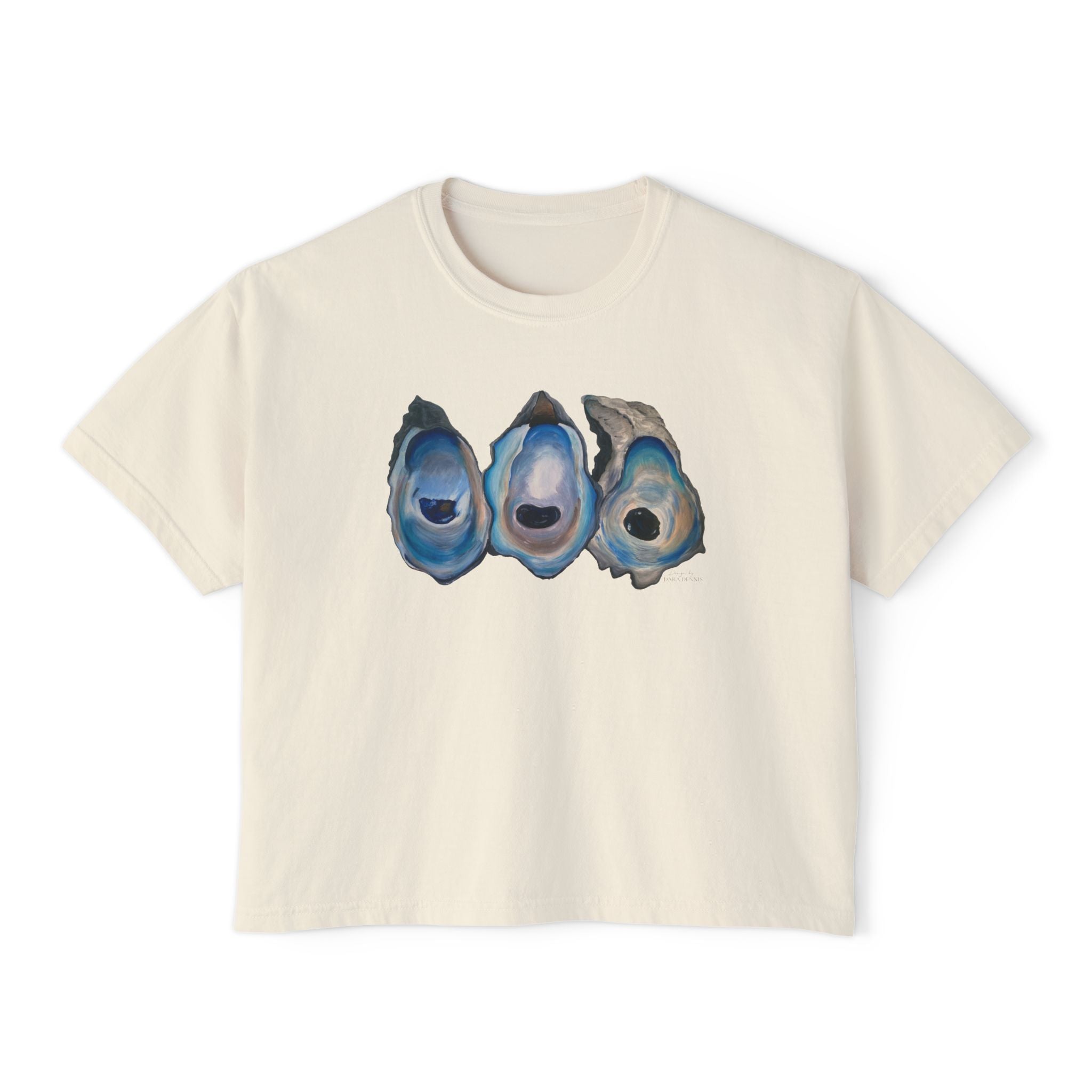 Oyster Shell Women's Boxy Tee (Comfort Color)