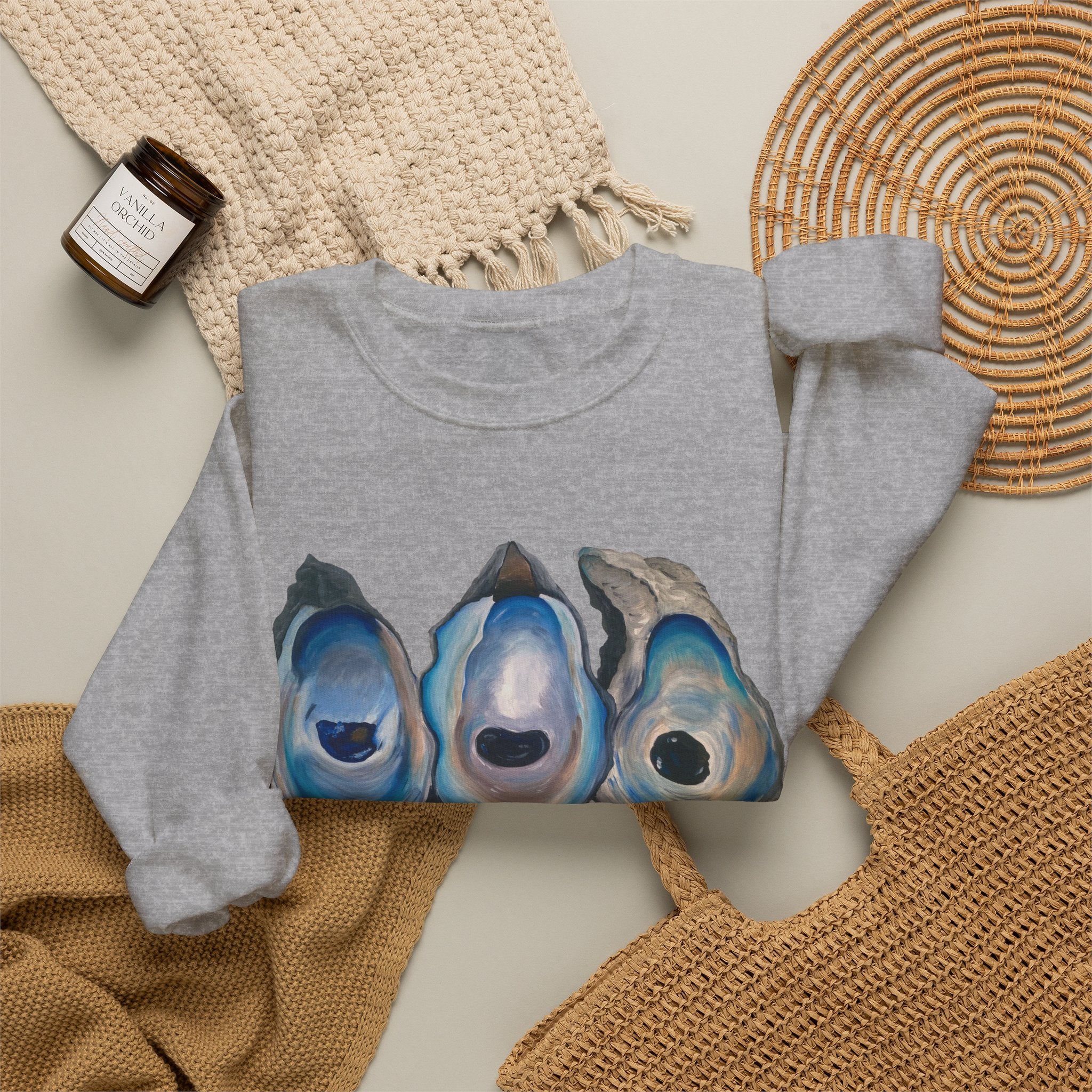 Oyster Shell Trio Crewneck Sweatshirt