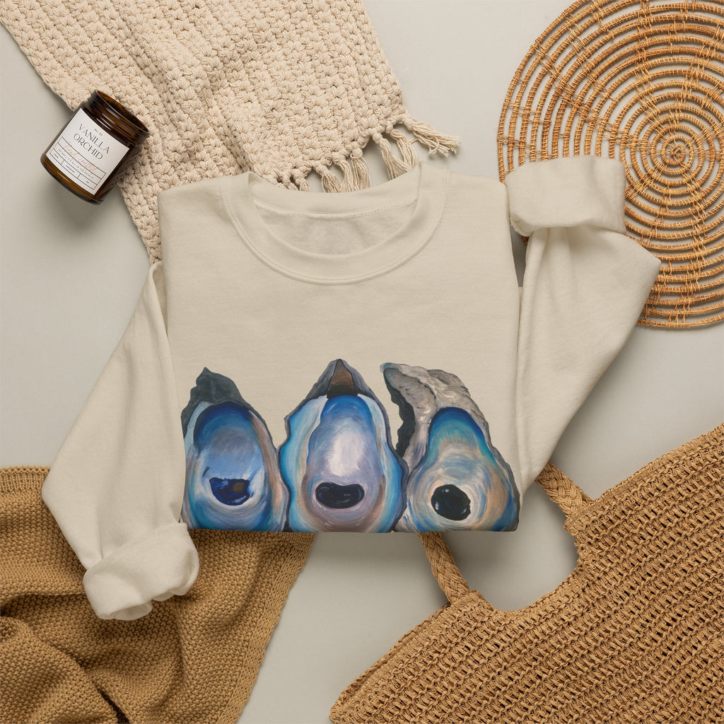 Oyster Shell Trio Crewneck Sweatshirt