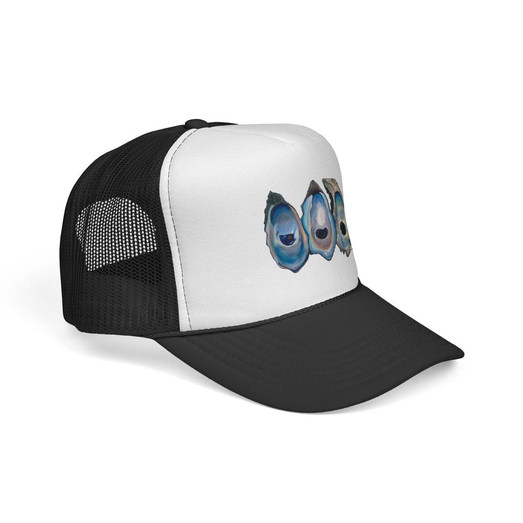 Oyster Shell Trucker Hat – Coastal Beachy Cap for Seafood Lovers